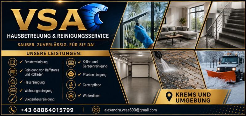 Reinigung, Hausbetreuung & Gartenpflege