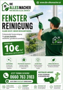 Fensterreinigung für private Haushalte – Die Allesmacher