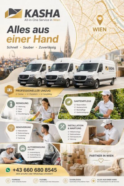 Umzug, Reinigung und Hausservice in Wien – kasha kg Transport