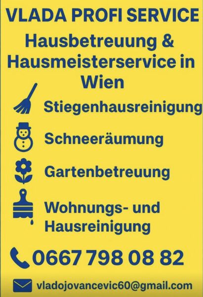 Gebäudereinigung, Hausbetreuung & Wohnungsreinigung in Wien – PROFI FIRMA VLADA