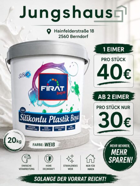 Weiße Innenfarbe 20 kg – Aktion in Berndorf
