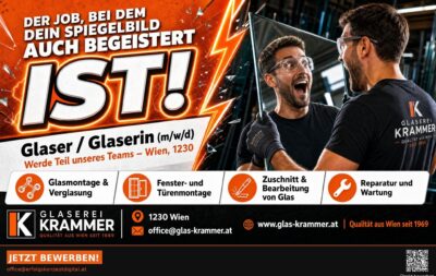 Glaser / Glaserin (m/w/d) gesucht – 1230 Wien
