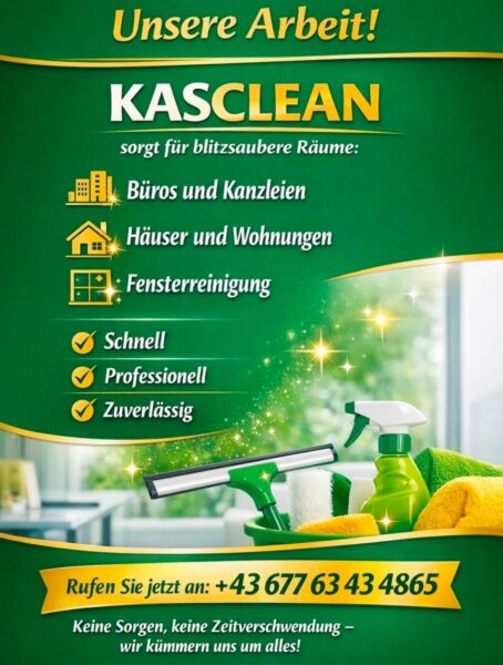 KAS CLEAN – Reinigungsservice für Büros, Wohnungen und Fenster