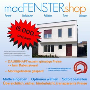 Fenster, Türen, Rollläden & Jalousien online konfigurieren – macFENSTER.shop