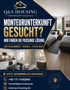 Vermittlung von Monteurunterkünften in Deutschland