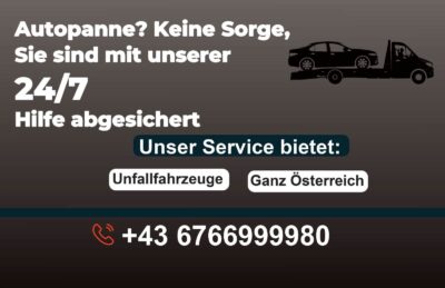 24/7 Abschleppdienst und Pannenhilfe in ganz Österreich