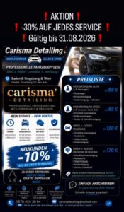 Mobile Fahrzeugaufbereitung & Autoinnenreinigung – Carisma-Detailing