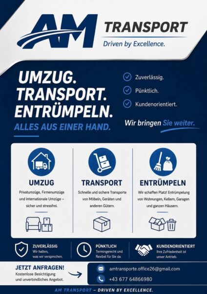 Umzug, Transport und Entrümpelung – zuverlässig & günstig