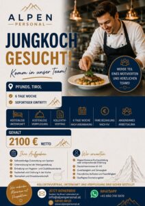 JUNGKOCH (m/w/d) in Pfunds gesucht