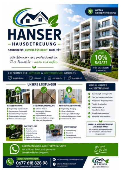 Hausbetreuung, Gartenpflege, Winterdienst