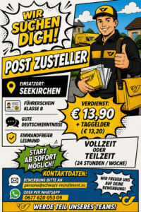 Zusteller in Seekirchen ab sofort