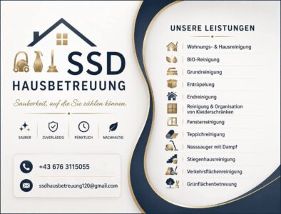 Hausbetreuung und professionelle Reinigung in Hollabrunn