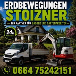 Erdbewegung und Gartenarbeiten in Niederösterreich