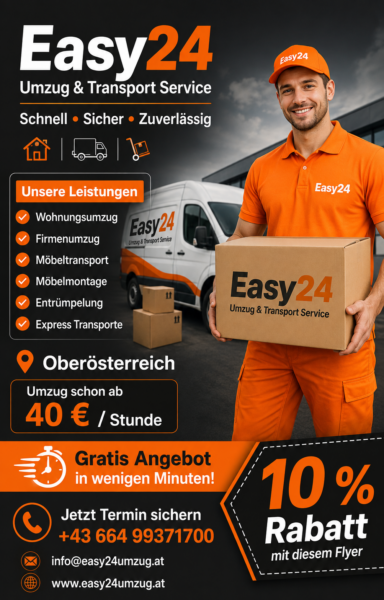 Easy24 Umzug & Transport Service – Umzug, Transport und Entrümpelung ab 40 € / S
