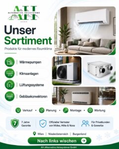 Klimaanlagen und Wärmepumpen – Verkauf und Montage in Wien