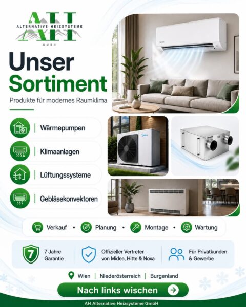 Klimaanlagen und Wärmepumpen – Verkauf und Montage in Wien